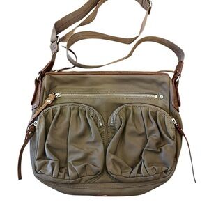 MZ WALLACE Taupe Paige Crossbody Bag